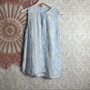 Equipment Snake Print Silk Sleeveless Blouse M